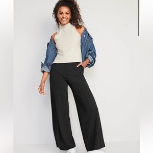 Old Navy - High-Waisted PowerSoft Wide-Leg Pants - Black - Size L
